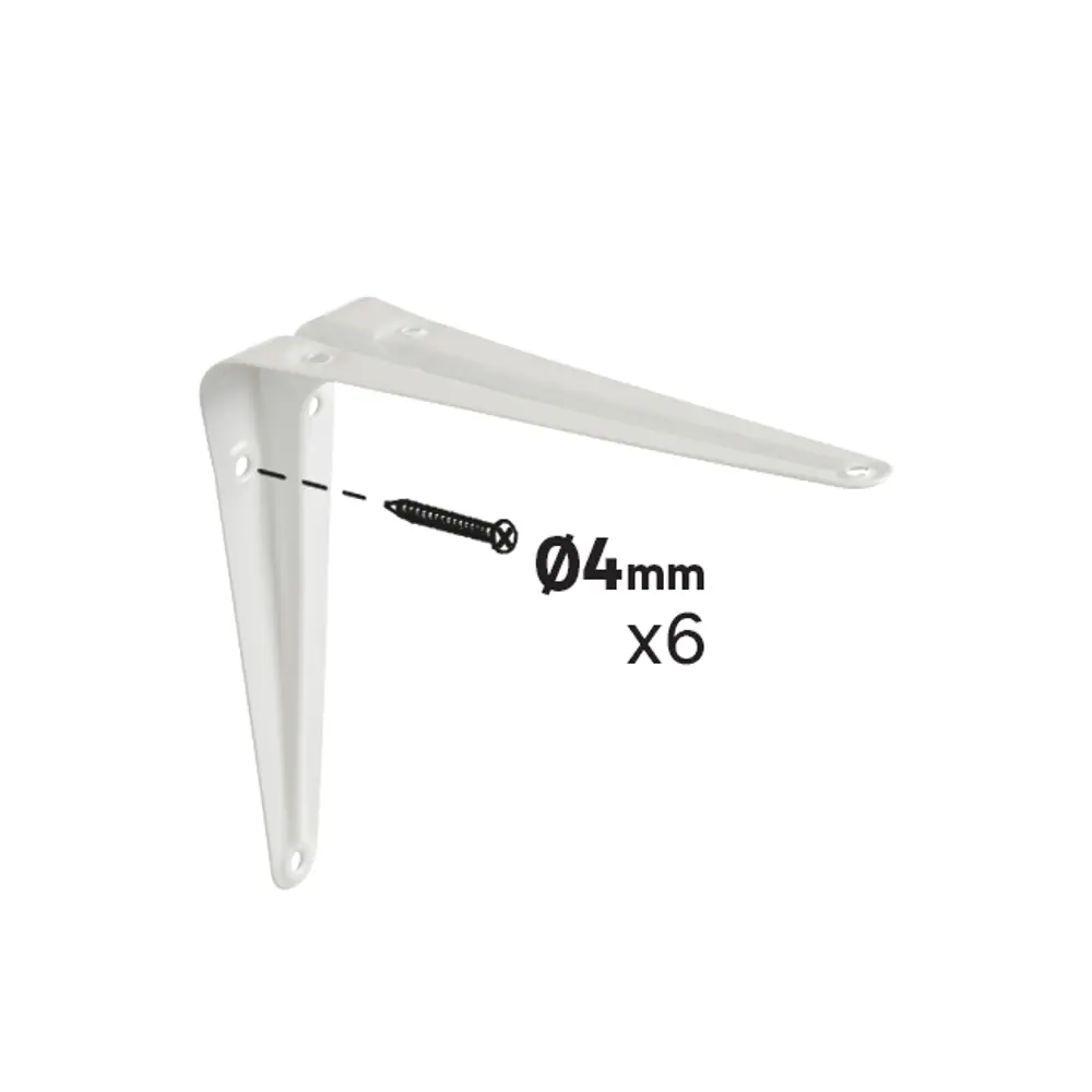 Утилитарный кронштейн Normo 12.5x15 см нагрузка до 13 кг цвет белый 89438039 STLM-2057301 Santreyd  - Вид №4
