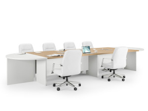 Овальный стол для совещаний с системой люверсов