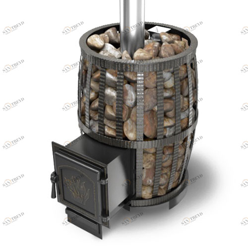 Банная печь Везувий Легенда Русский пар Ковка 18 (271) с закрытой каменкой 5342