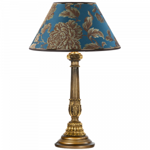 32022,34051 Настольная лампа Колонна Испанская Бронза Маргарита Голубая Лагуна BOGACHO
