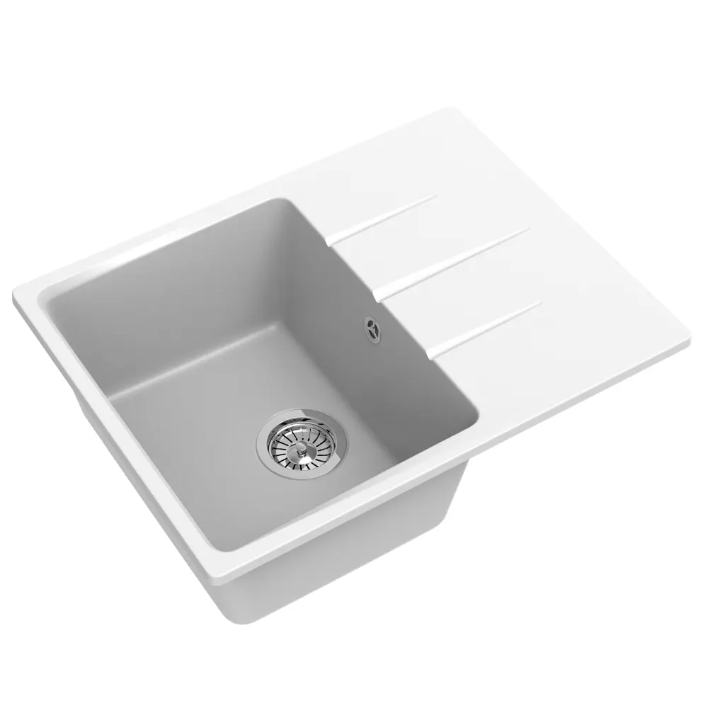 Кухонная мойка DELINIA с крылом 64×48,8 см из кварцевого композита 87806498 Мойка врезная STLM-0887535 - Вид №2