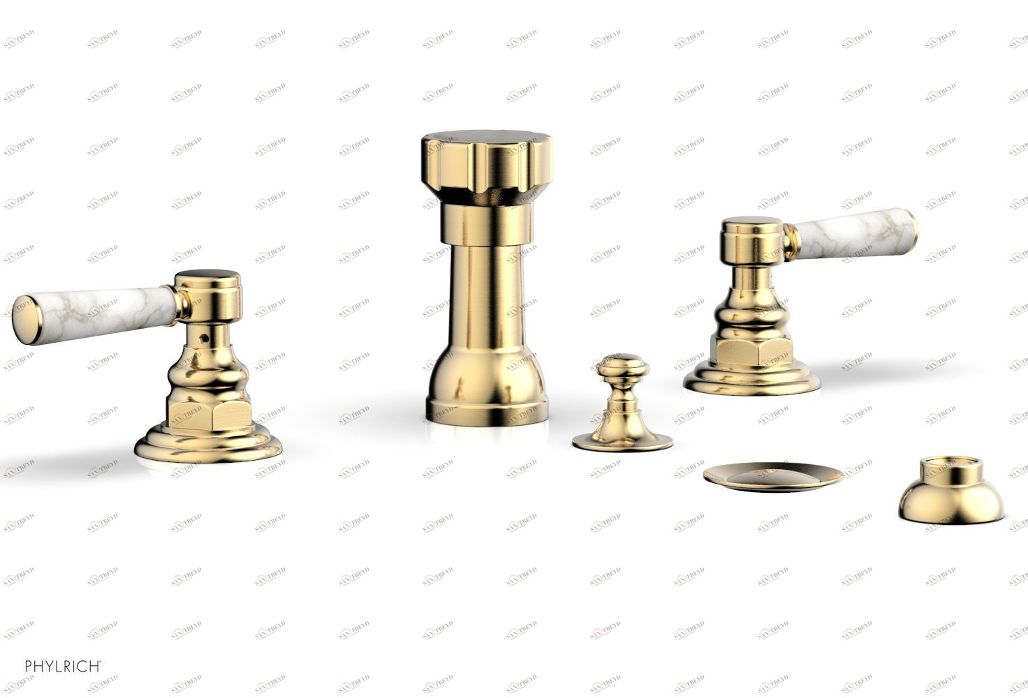 Смеситель для биде HENRI Phylrich  161-62-026X031 Satin Brass 