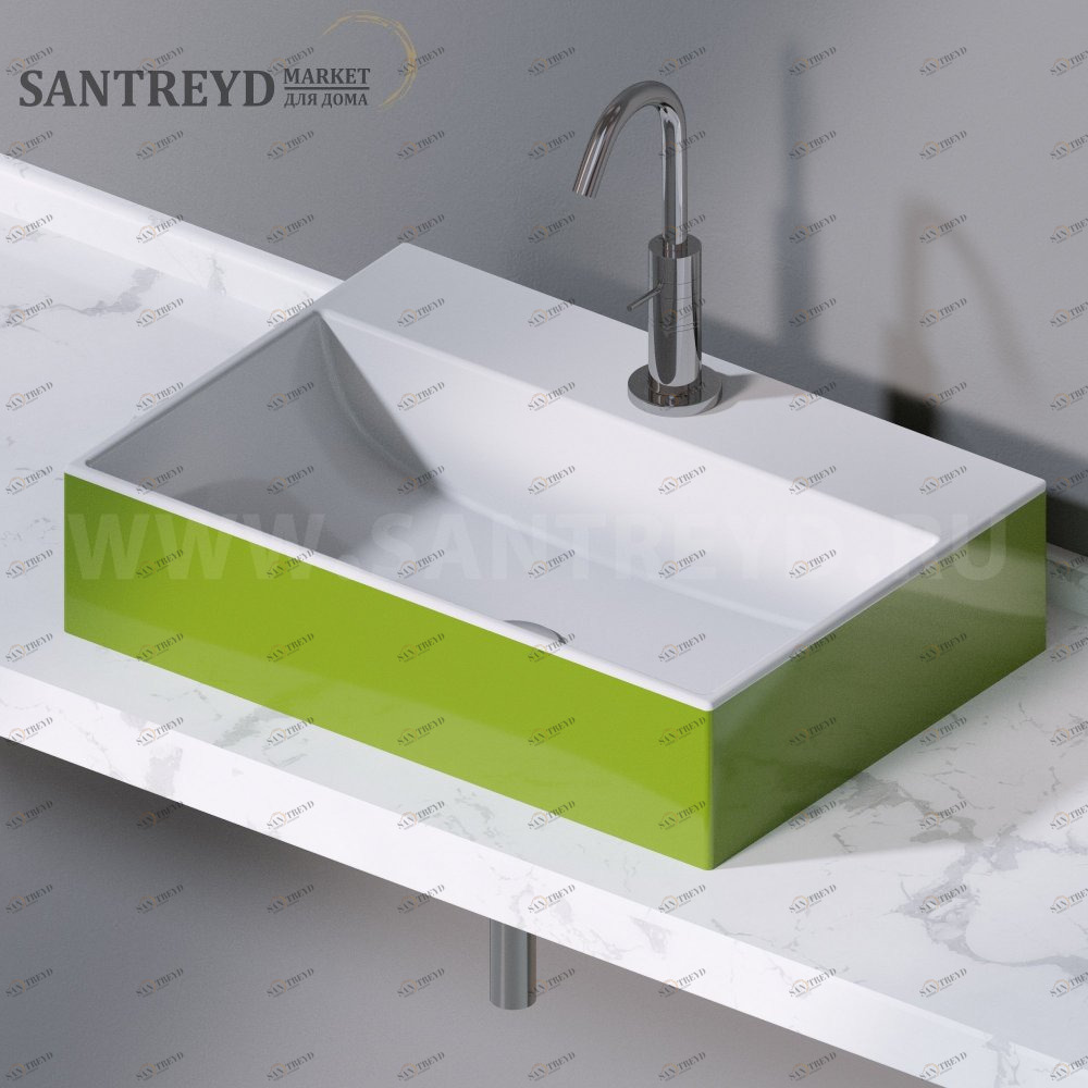 L240221 Накладная раковина на столешницу  прямоугольная A. e T. Italia THIN AeT ITALIA