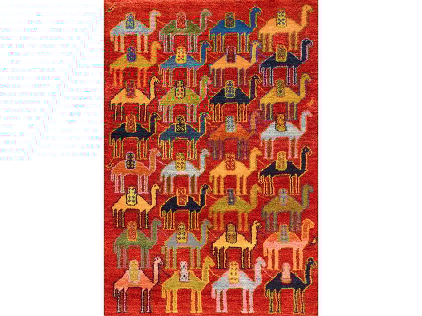 Прямоугольный шерстяной ковер на заказ Zollanvari Бродячие звери - Флора и фауна Габбе ARCH-00037510