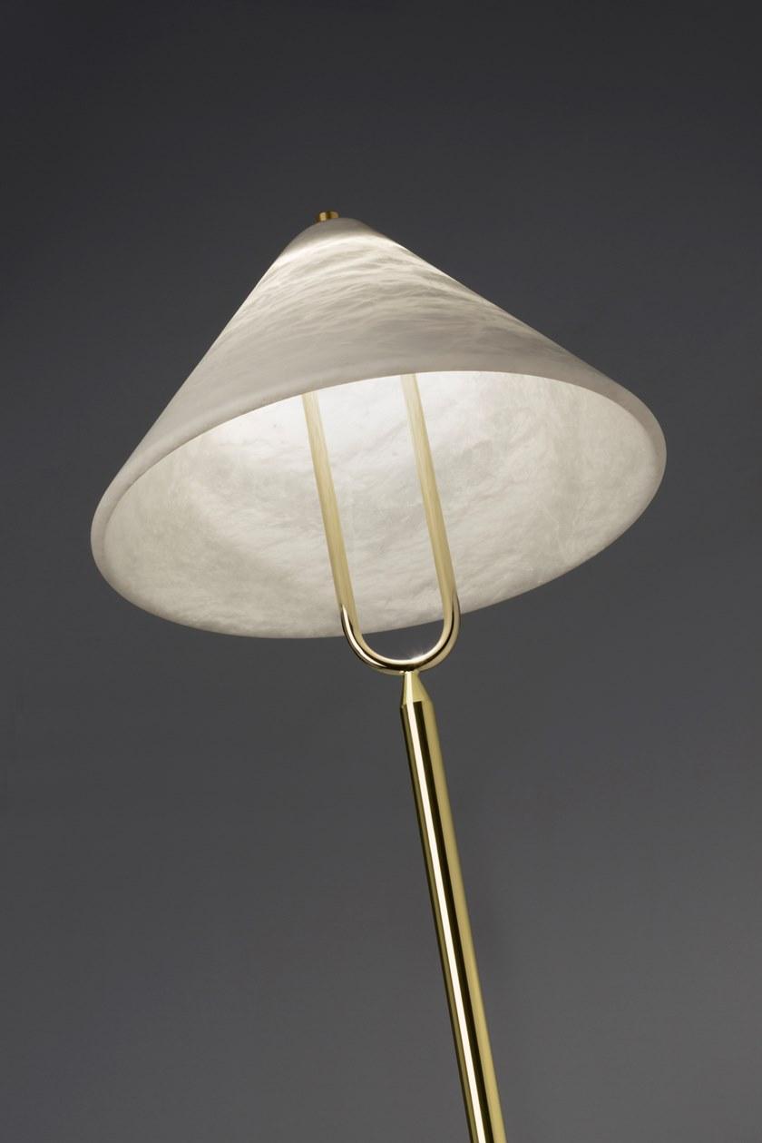 Alma light Торшер из железа и абажур из алебастра Fuji 3070 - Вид №2