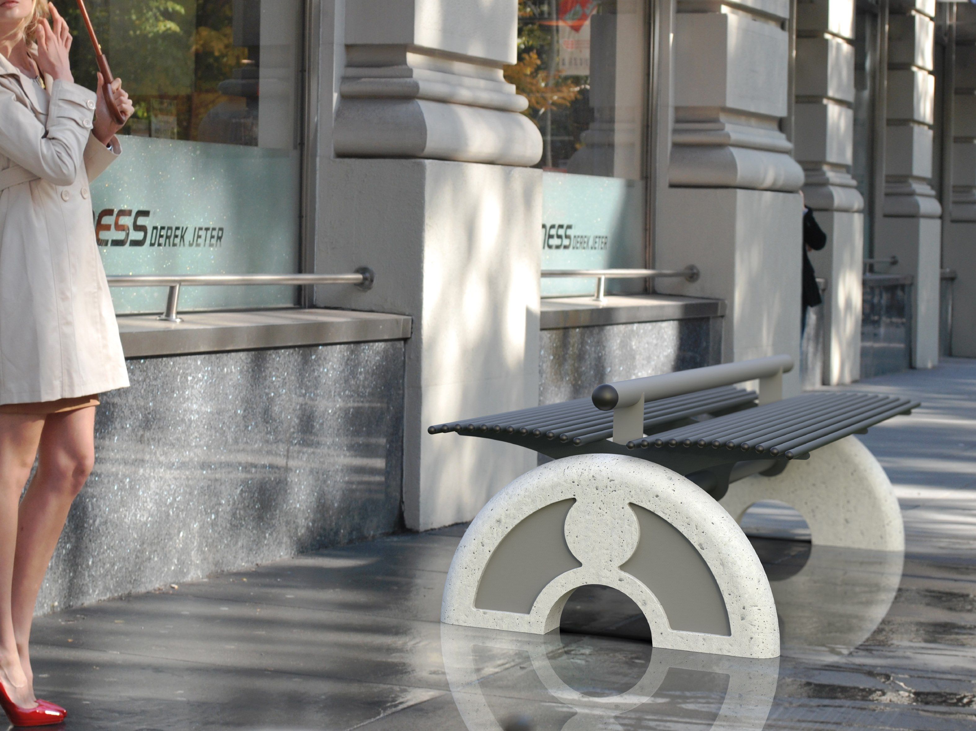 Стальная скамья без спинки Lazzari Arco ARCH-00026561