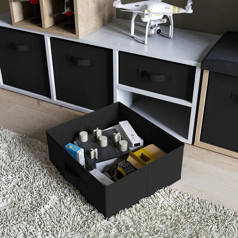 KONSENSA Органайзер для хранения 15×31×31 см, черный спанбонд 89388014 STLM-1569812