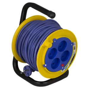 Удлинитель с заземлением на катушке Electraline 4 розетки 2х0.75 мм 20 м