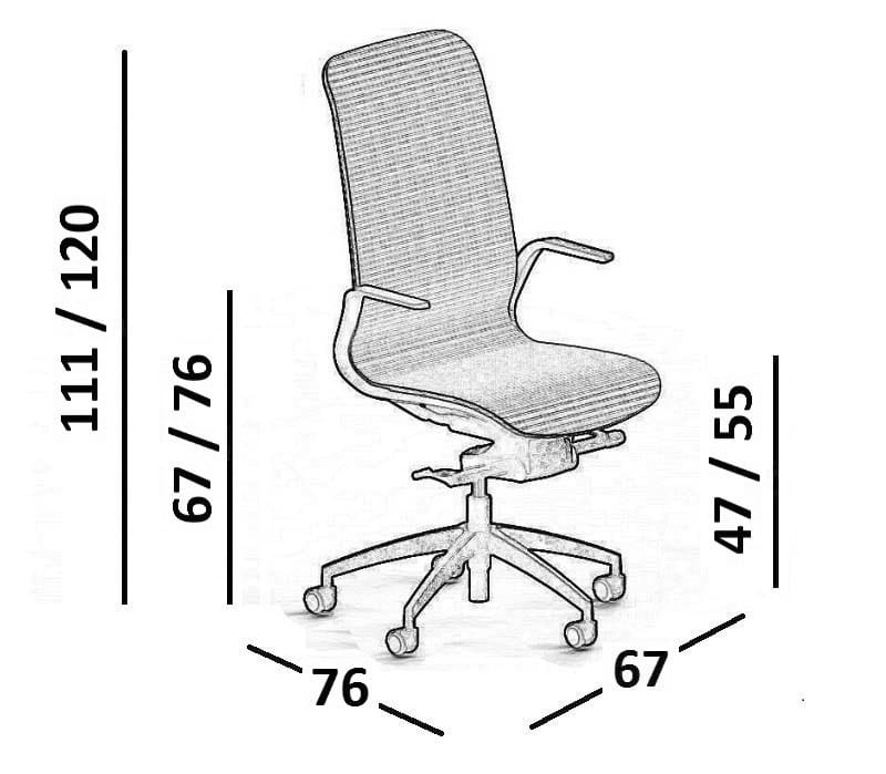 Офисное кресло Nylon® с 5-спицевыми колесами Luxy SmartLight ARCH-00039052 - Вид №21