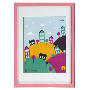 90348366 Рамка AP21x30N, 21x30 см, пластик, цвет розовый Акварель STLM-0195344 PLATINUM