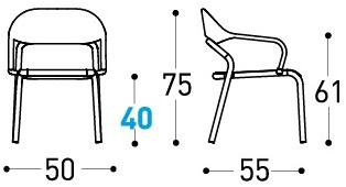 Varaschin Стул складной с подлокотниками Noss 2450 - Вид №14