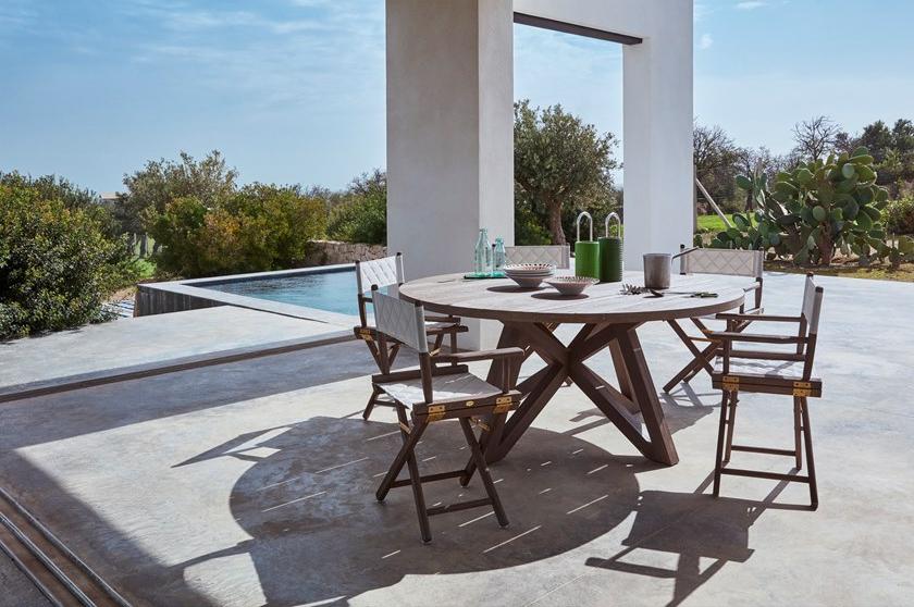 Unopiù Круглый стол из тика декапе  Crta180  - Вид №1