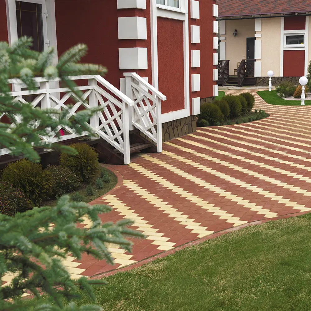 BRAER Тротуарная плитка прямоугольная 200х100 мм красная 82001772 STLM-0016934 - Вид №4