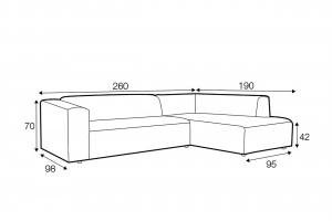 2000983226174 Угловой диван Milano SET 2 LA FORMA