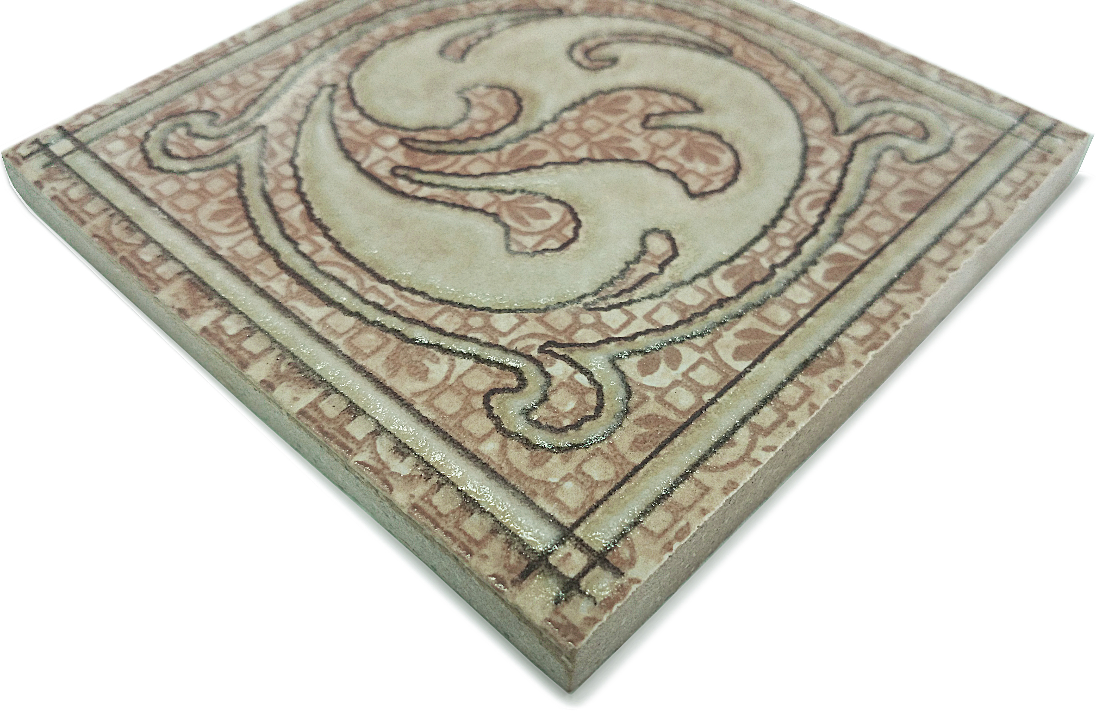 Керамин Раполано — керамогранитная плитка бежевая 10×10 см 84503911