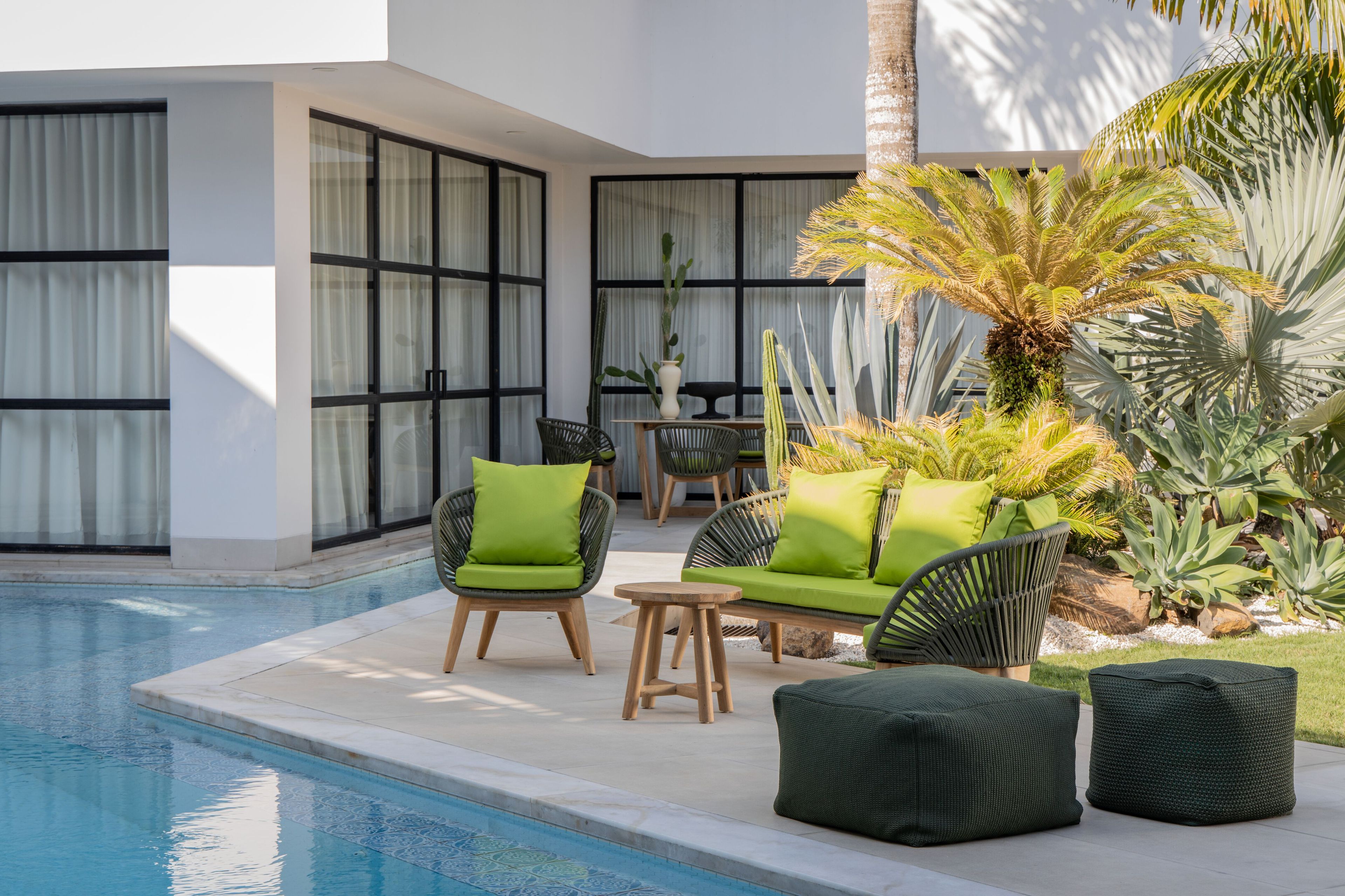 Квадратный садовый пуфик из веревки cbdesign Виареджо ARCH-00086752 - Вид №13