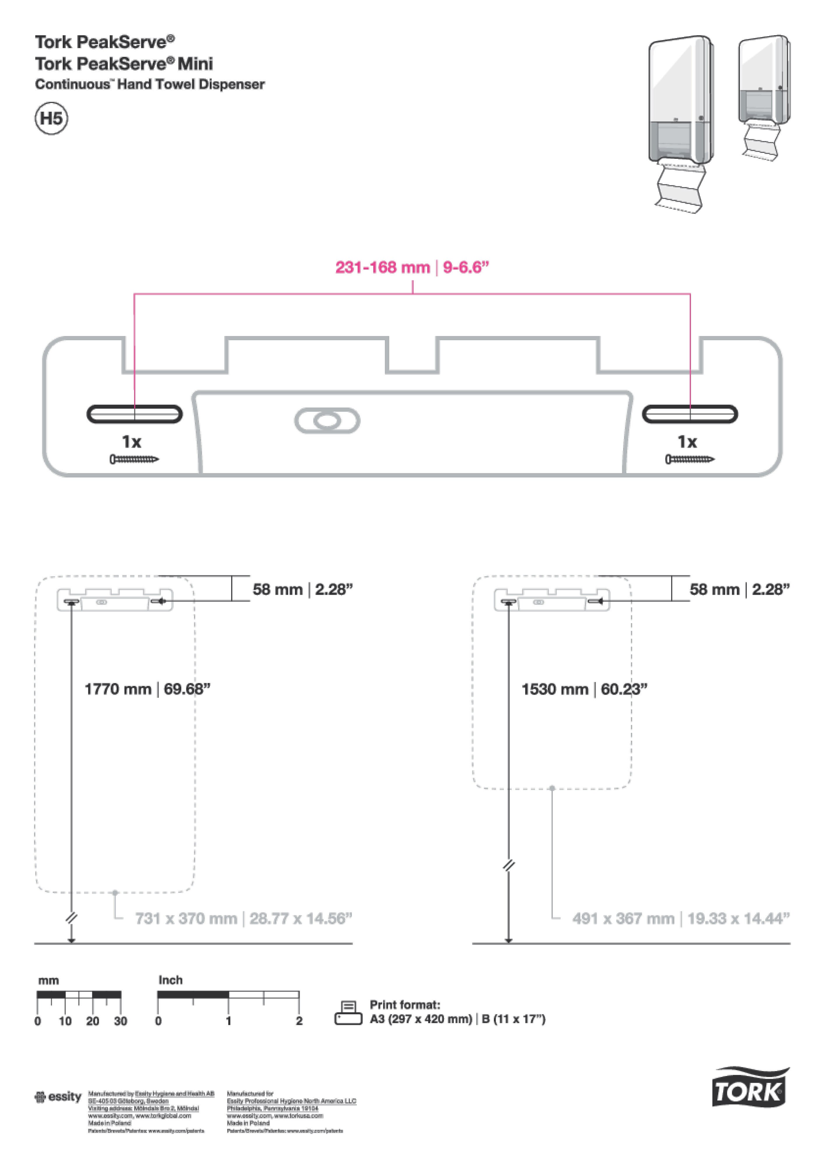 55250038 Бесконечный диспенсер для полотенец Peakserve® Tork  - Вид №5