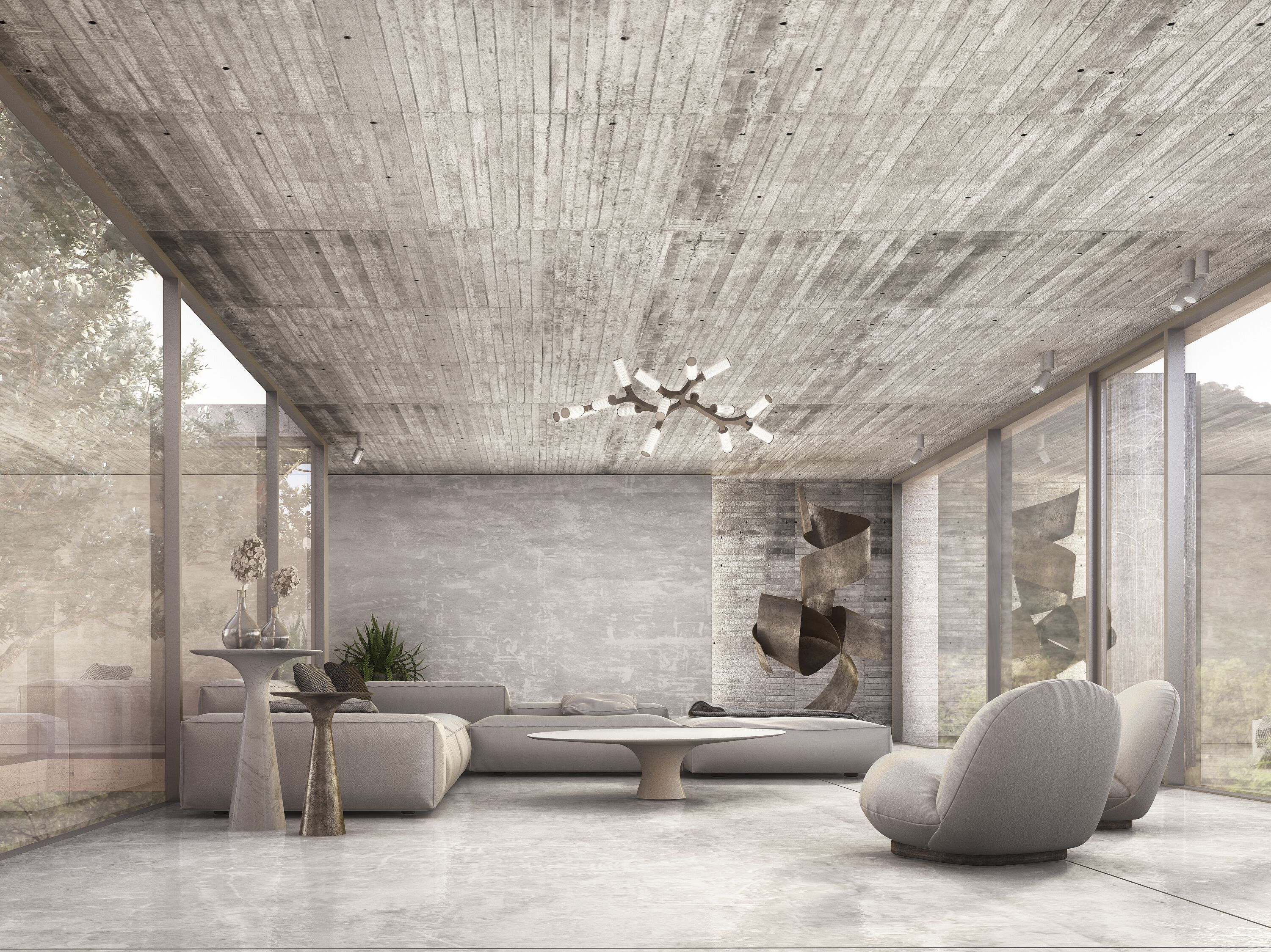 Круглый журнальный столик из натурального камня Alinea Design Objects Angelo M ARCH-00011225 - Вид №2