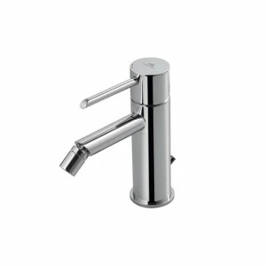 Смеситель для биде, однорычажный, с керамическим картриджем Ø35 мм, соединения 3/8 дюйма, 370 мм. длинные шланги, всплывающий сливной комплект 1 1/4 дюйма и аэратор «плюс». Открытие для холодной воды. Расход 11,73 л / мин. при 3 барах.  Round NOKEN 100208