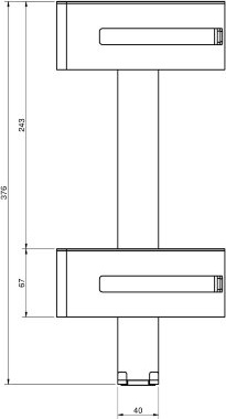75862 Душевая полка подвесная с крючком для водосгона цвет хром LANGBERGER Accessories - Вид №3