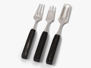 Набор столовых приборов из рога и нержавеющей стали