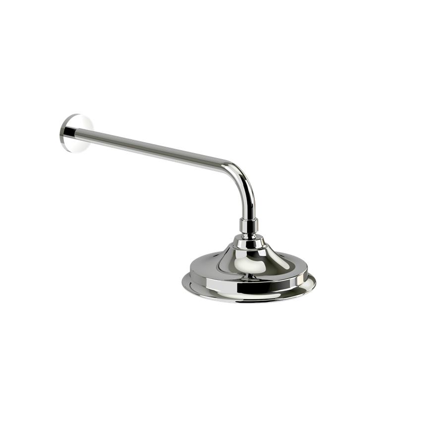 Burlington Riviera Riviera фиксированная душевая лейка AirBurst с кронштейном 12-дюймовая душевая головка и кронштейн AirBurst, хромированные V60-V11  - Вид №1