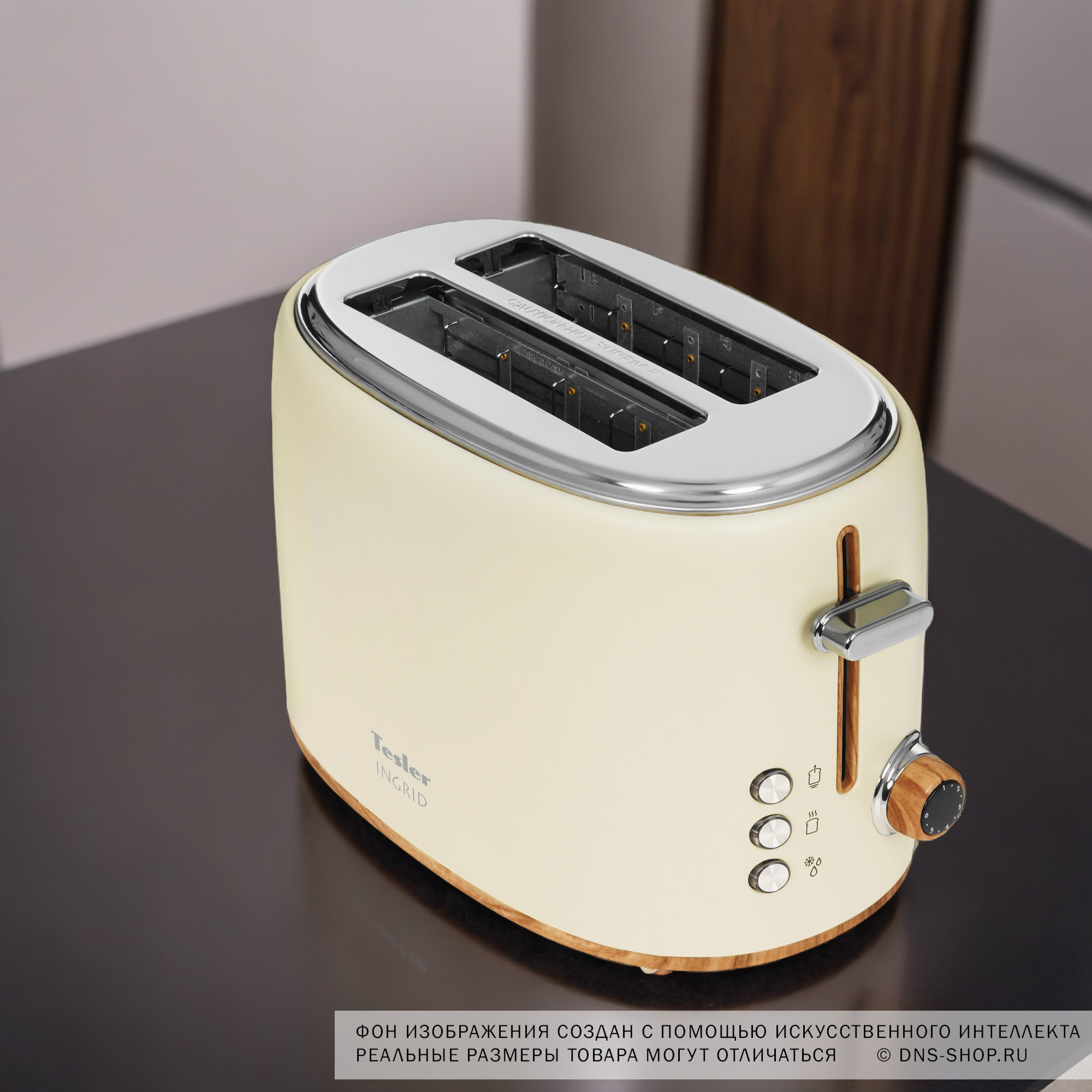 9057395 Тостер TESLER TT-240 бежевый STDN-0046727 - Вид №8