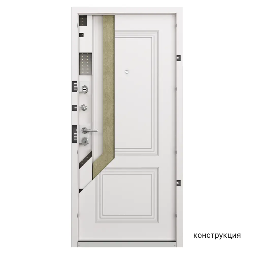 Дверь входная металлическая Фолд грет 880 мм левая цвет белый TOREX STLM-2129406 - Вид №12