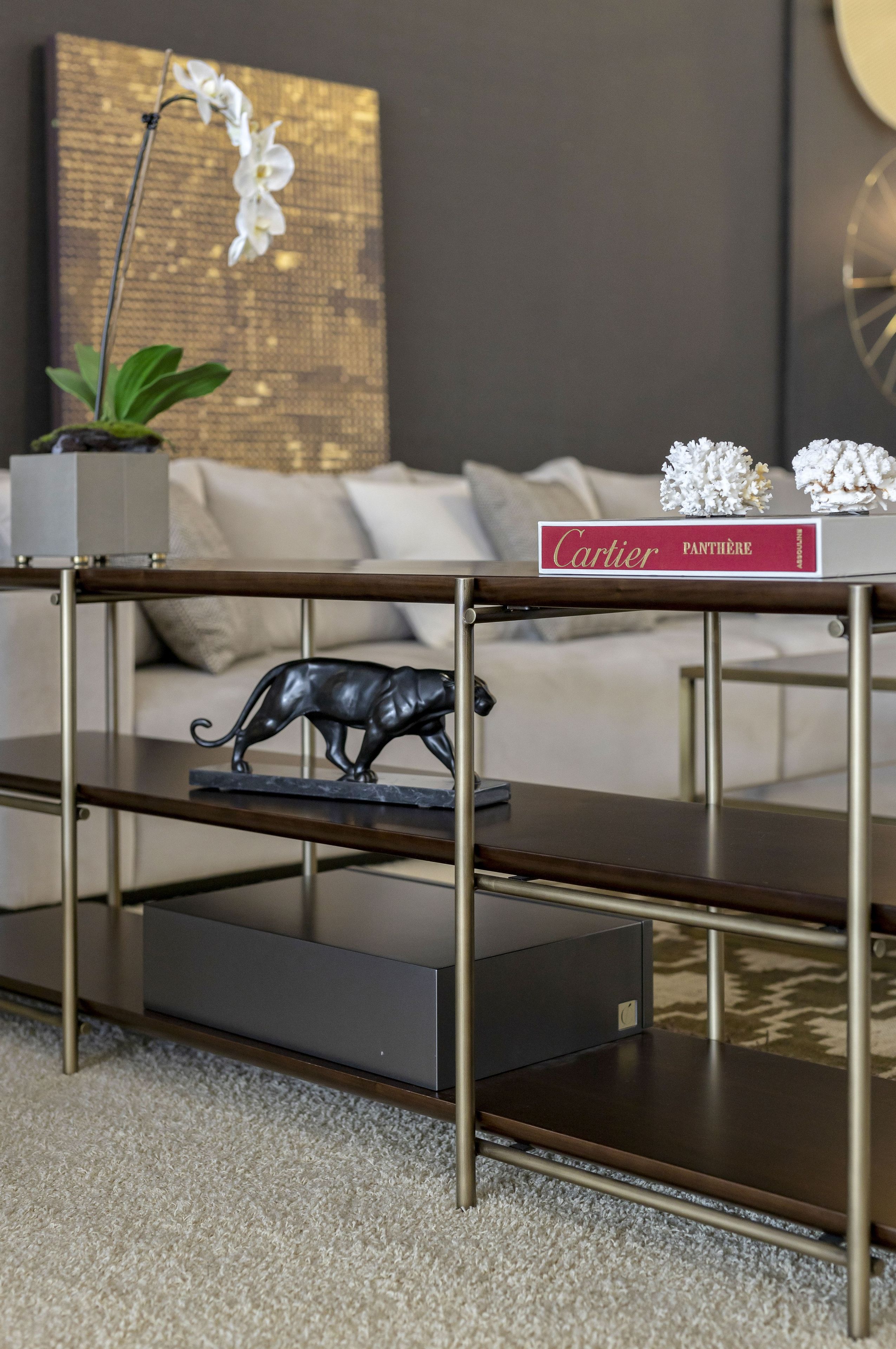 Прямоугольная консоль с бронзовыми и мраморными столешницами Stylish Club His &amp ARCH-00108194 - Вид №17