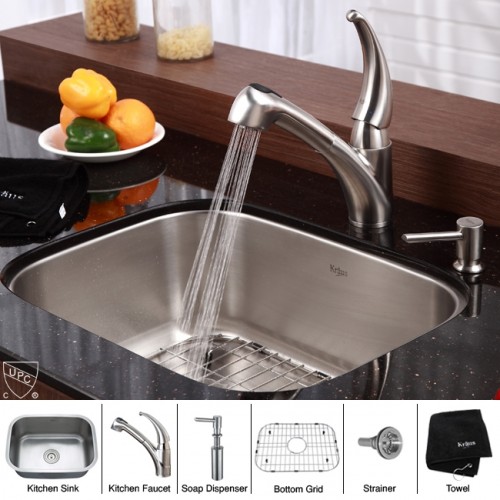 KBU12 Мойка кухонная прямоугольная Krausru  - Вид №2