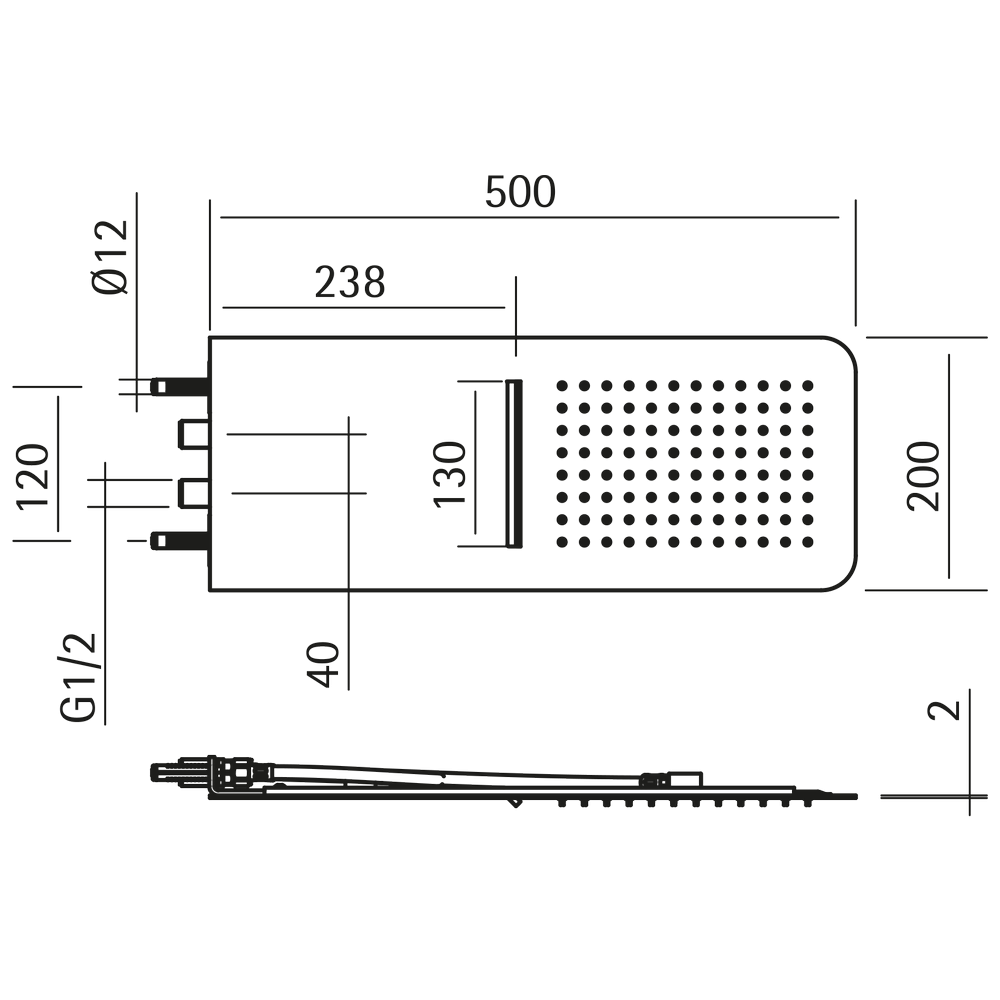 SS016400D1 Верхний душ Huber Lynox Santreyd  - Вид №1