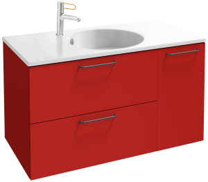 EB2543-R9-G1C Тумба под столешницу 90 см, 2 ящика/1 дверца, черная ручка JACOB DELAFON ODÉON RIVE GAUCHE