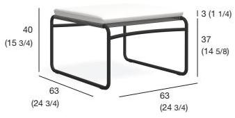RODA Подставка для ног квадратная Harp sun-id-1465283 - Вид №3