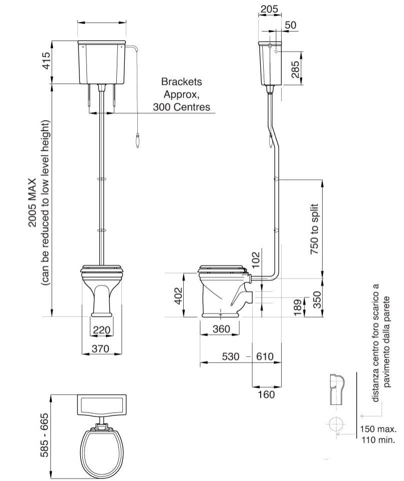Напольный туалет с внешней кассетой Gentry Home Ковентри ARCH-00041467 - Вид №2