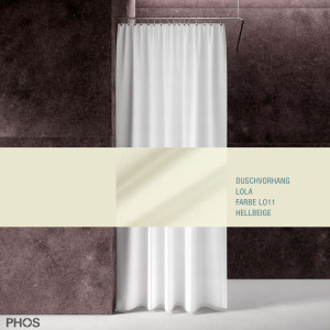 DV-LOLA200-120-LO11 Занавеска для душа лола, длина 200 см, ширина 120 см. светло-бежевый. PHOS