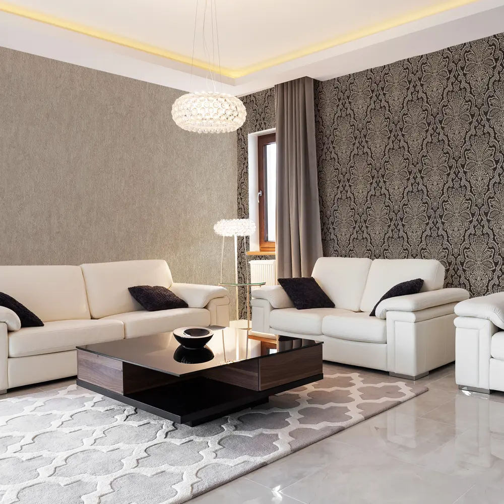 Обои флизелиновые Московская обойная фабрика Этро Шенил бежевые 4058-8 1.06 м STLM-2005668 - Вид №3