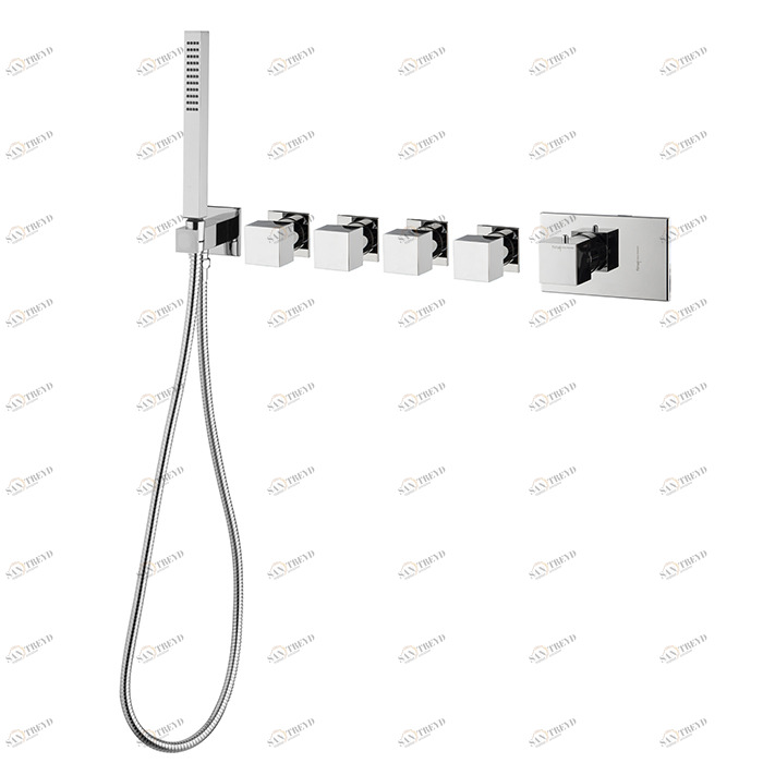 F3968X4 Встроенный Термостатический Смеситель для душа/ванны на четырепотребителя FIMA CARLO FRATTINI Fimatherm 