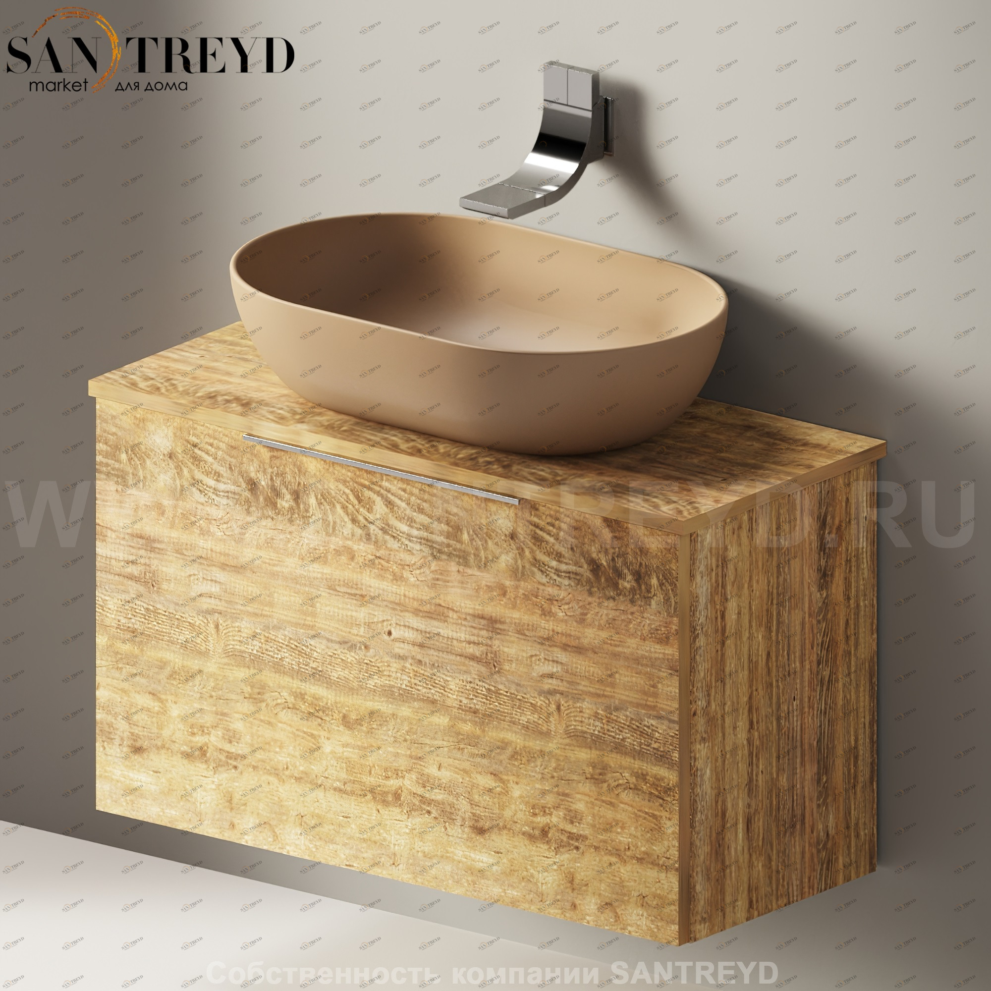 Flaminia BOX Настенная тумба для раковины 85 см с 1 ящиком BX810.WW Ceramica Flaminia BX810WW