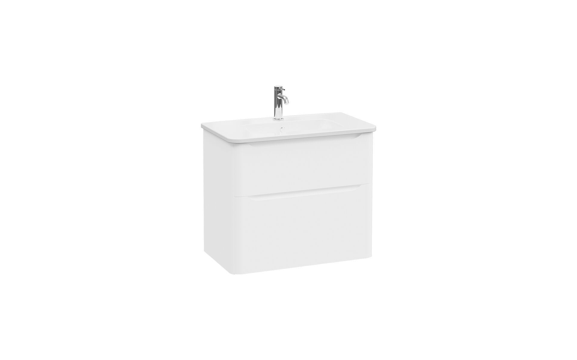 Подвесной шкаф для умывальника со встроенной раковиной VitrA Bathrooms Integra Round ARCH-00130433 - Вид №2