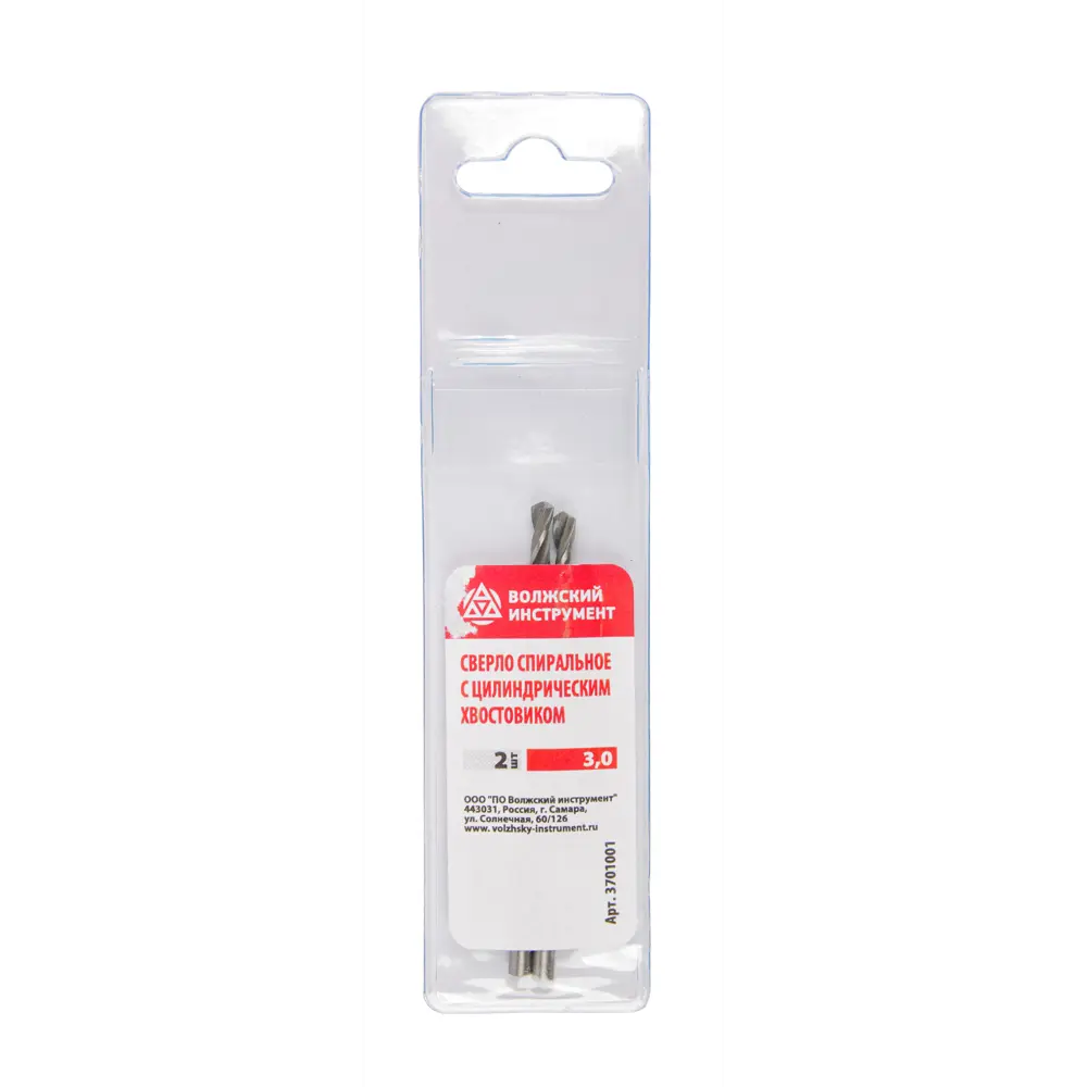 Сверло по металлу Волжский Инструмент Р6М5 3 мм для профессионального использования 89387018 STLM-1435041 - Вид №1