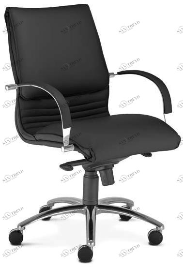 MASCAGNI Кожаное кресло руководителя с 5 спицами и средней спинкой Artù sun-id-1434406