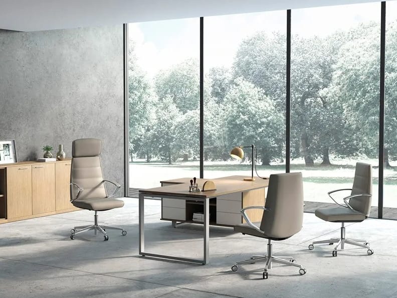 Кожаное вращающееся офисное кресло с высокой спинкой Kastel Klivia ARCH-00143478 - Вид №6