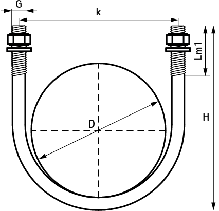 2084312140 Крепление для труб  BIS U-образные хомуты для стальных труб WALRAVEN  - Вид №1