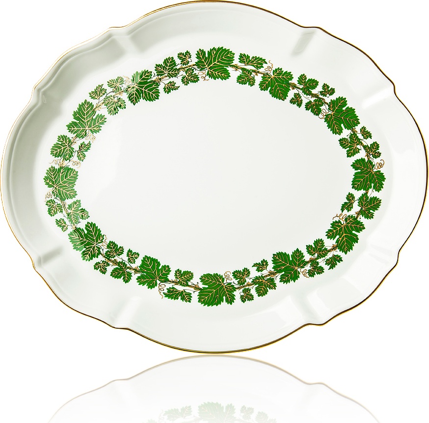 89189 Meissen Блюдо овальное 27см "Виноградная лоза" (с золотом) Фарфор 