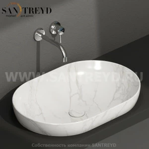 B6O61AC Встроенная раковина под столешницу овальная Ceramica Globo T-EDGE