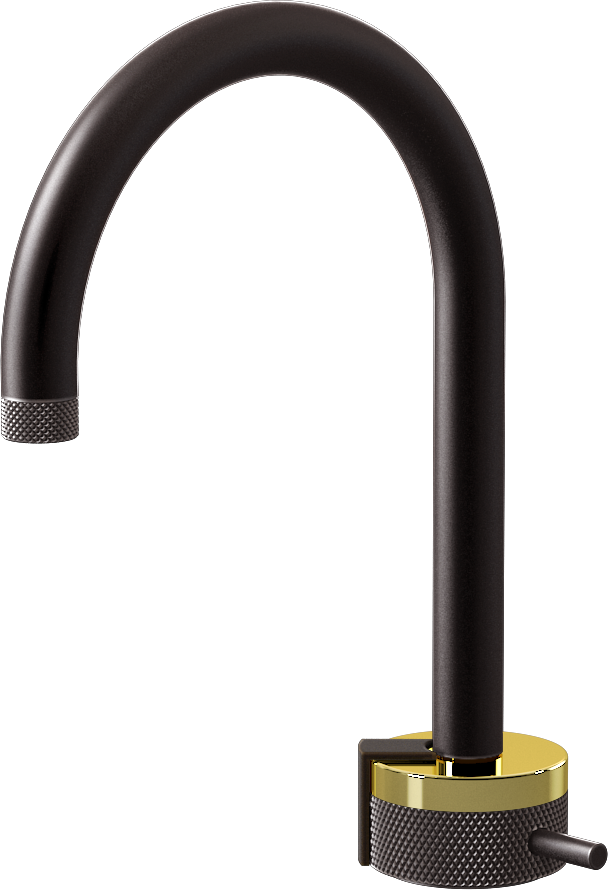 E-11502-R1PB-L2OB-GM Однорычажный прогрессивный смеситель для раковины - излив 16см GRAFF MOD+