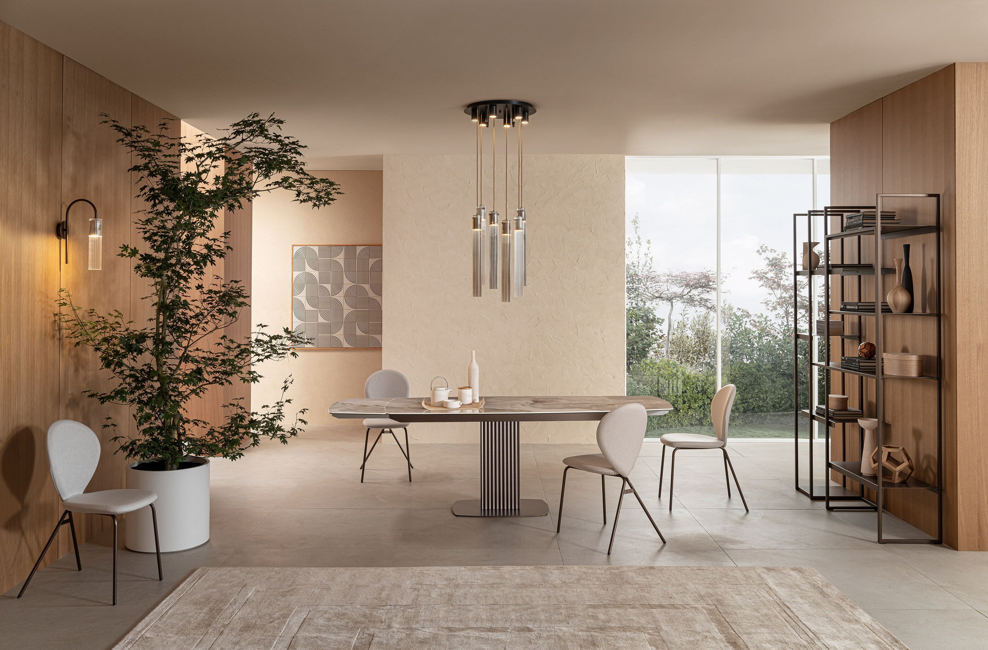 Металлический обеденный стол с керамической столешницей RIFLESSI Onda ARCH-00150859 - Вид №1