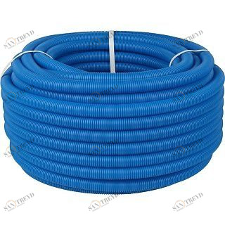 Гофра ПНД, синяя, d=20 мм для труб d=14-18 мм, STOUT бухта 50 м SPG0001502016