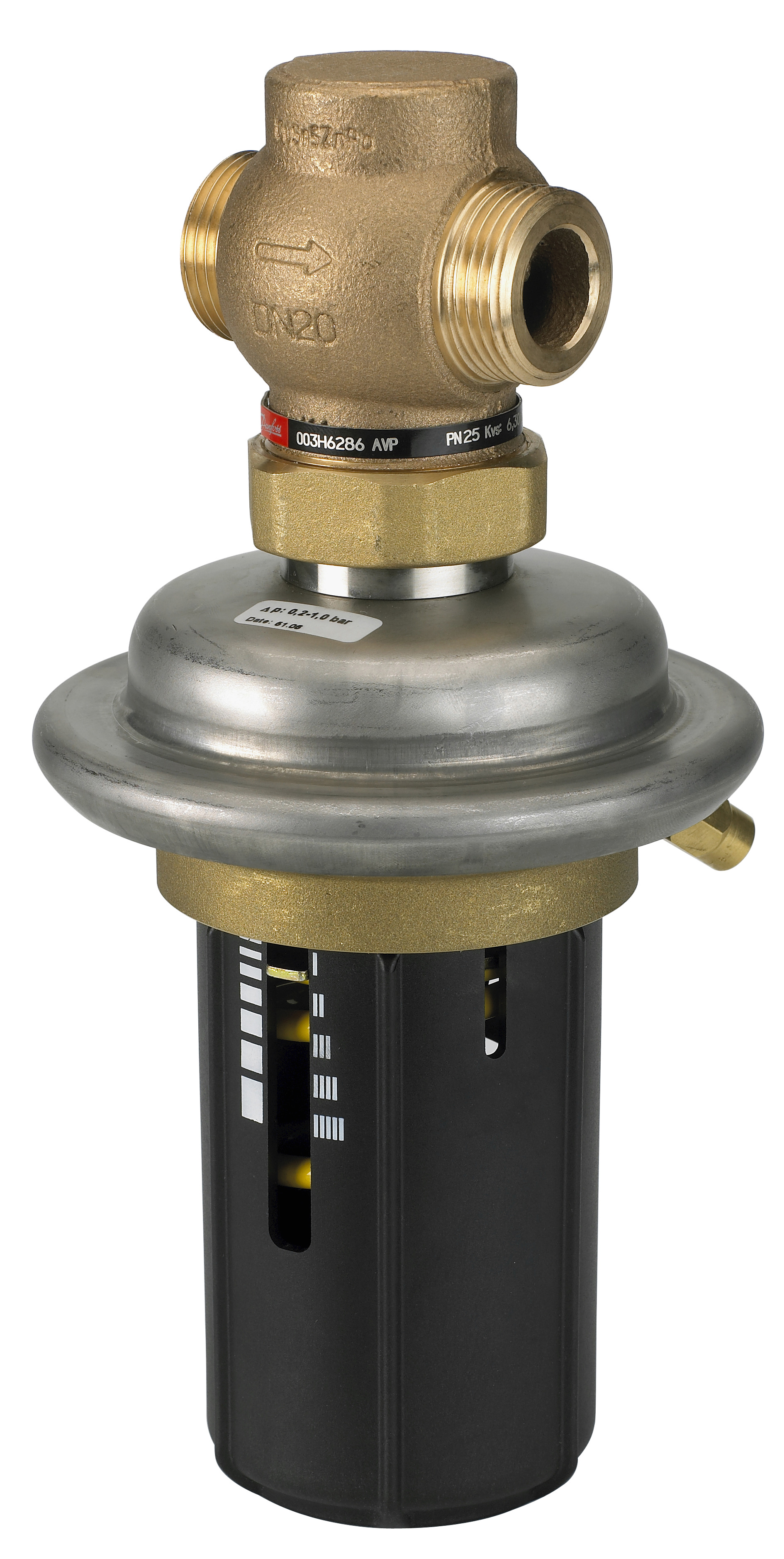 Danfoss Регулятор перепада давлений DPR для монтажа на подающем трубопроводе РПД DPR PN25 32/12,5/0,2-1,0фл./под. 003H6108  - Вид №1