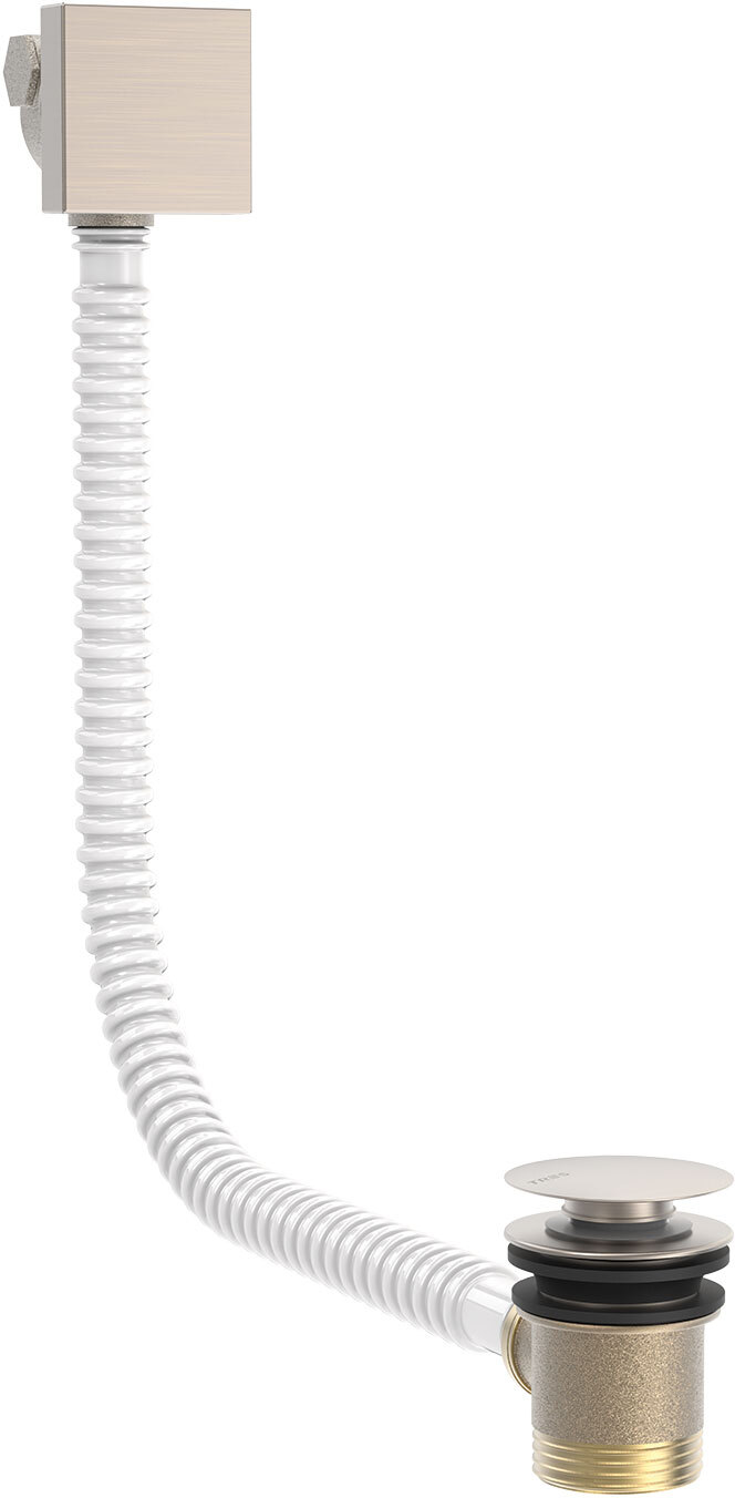 Квадратный дренажный клапан Click-clack с переливом для ванны-03453440AC TRES